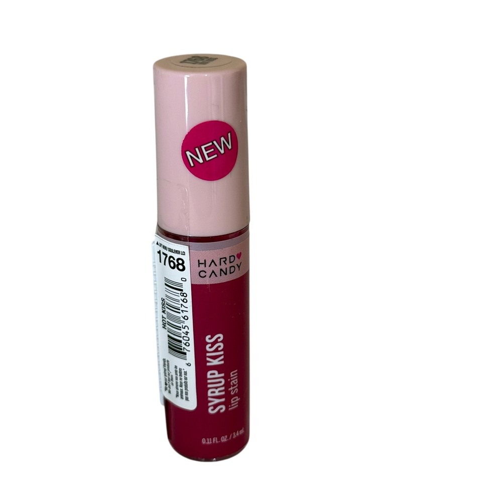 Hard Candy Syrup Kiss Lip Stain Women 0.11oz Hot Kiss 1768 New Sealed Pink Gloss